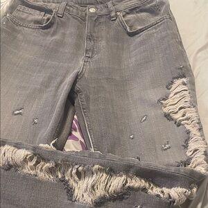 Zara Ripped Gray Women Jeans